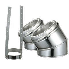 15 Degree Elbow Kit for 6" Inner Diameter Chimney Pipe