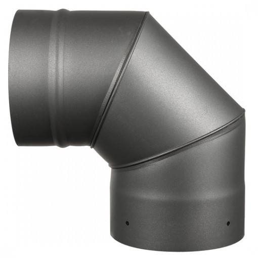 Elbow for 6" Diameter Single Wall Black Stove Pipe