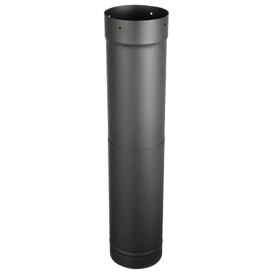 Telescoping Single Wall Black Stove Pipe